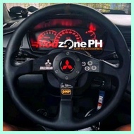 ✹ ∆ ♞,♘,♙Mitsubishi Ralliart OMP Steering Wheel 14inch Available BOSS KIT ADAPTOR