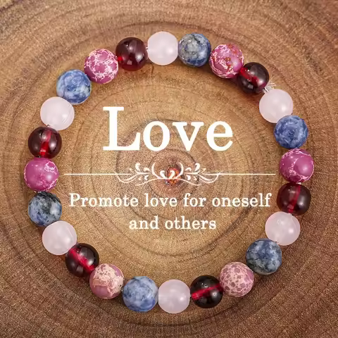 1pc/love bracelet multi-color natural stone attracts good luck and love 8mm imperial stone, lapis la