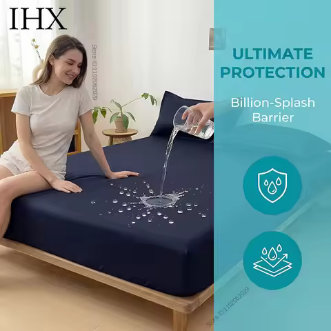 IHX Waterproof Mattress Protector, Breathable Mattress Topper, Bed Smooth Jersey Mattress Cover Full