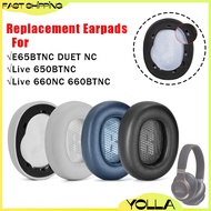 Leather JBL Earpads Replacement for JBL Duet NC E65BTNC LIVE650BT 660NC E65BT Headset Cushions Foam