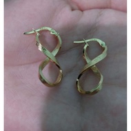 18K Saudi Gold INFINITY EARRING ️ PAWNABLE &