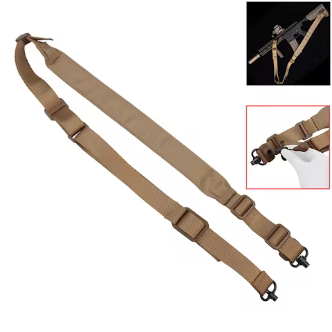 QD Sling 2 Point to 1 Point Quick Conversion Adjustable Shoulder Pad Hunting Airsoft Rifle Strap for