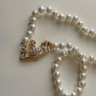 V*vienne west wood pearl planet necklace necklace