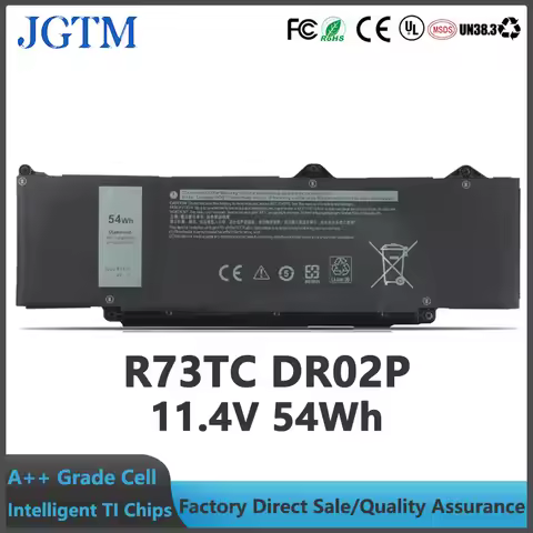 R73TC DR02P GRWKG JTG7N 11.4V 54WH Laptop Battery for Dell Latitude 3340 5340 5350 5440 5540 7455 La