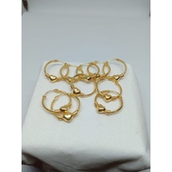 1 gram Light Gold Love Ball Ring Earrings