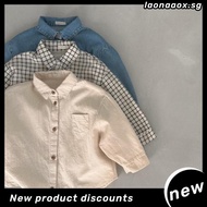 Perfectly-Kid Boys Denim Shirt Long Sleeve Lapel Button Closure Pocket Decor Casual Streetwear