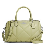 Coach Diamond Quilted Leather Rowan Satchel CJ610 Lime