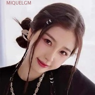 MIQUELGM 2/4/6pcs/set Silver Round Hairclasp, Metal Clips Y2K Hair Braid Tubes, Performance Makeup W