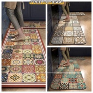 FREEYIO785BH Kitchen Floor Mat, Retro Absorbent Bathroom Mat, High Quality Non-slip Quick-drying Thi
