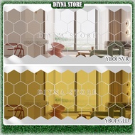 Acrylic mirror hexagon big self adhesive Hexagon mirror Cermin hexagon berpelekat BESAR