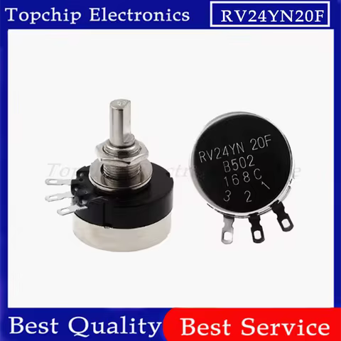 5pcs RV24YN20F B102 B202 B502 B103 B203 B503 B104 B504 RV24YN 2W Half Shaft Game Machine Rotary Carb