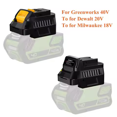 Battery Adapter for Greenworks 40V Battery Convert To for Milwaukee 18V Battery,to Work for Dewalt 2