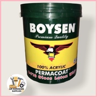 ✤ ♧ BOYSEN Permacoat Gloss Latex White Paint 100% Acrylic Gallon 4 Liters