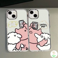 COD-Pig And Lamb Selfie Case For Iphone 7 8 X 11 12 13 14 15tpu Phone Transparent Metal Photo Frame 