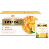 Twinings Lemon & Ginger Tea 25 Bags | Fruit Tea | Lemon Tea | Ginger Tea | Refreshing Lemon & Ginger