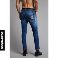 DSQUARED2 Slim-Fit Printed Logo Ripped Jeans