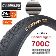 COMPASS Tire 700C Road Bike Tire 700*23/25/28/35/38c Non-slip Ultralight Bicycle Tyre Cycle Accessor