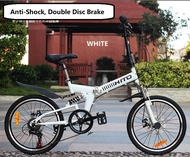 [SG Ready Stock] HITO DZ20 20" Folding Bike with Shimano TZ50 Shifter ***With Suspension and 6 Speed and Double Disc Brake***