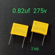 2 biji 0.82uf Capacitor 0.82uf 275v 0.82 uf