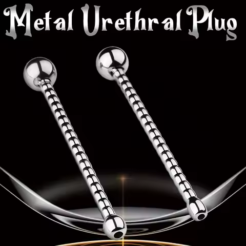 Stainless Steel Urethral Dilator Sexbaby Male Stimulate Masturbation Rod Multi Beads Bladder Stimula