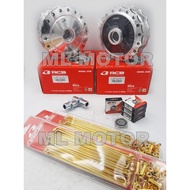 Y15ZR Y16 Racing Boy Hub Chrome, RCB Lidi Spoke, Bearing, Collar Bush Bundle Deal One Set