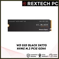 WD SSD BLACK SN770 NVME M.2 PCIE GEN4 Internal SSD - 2TB / 1TB / 500GB