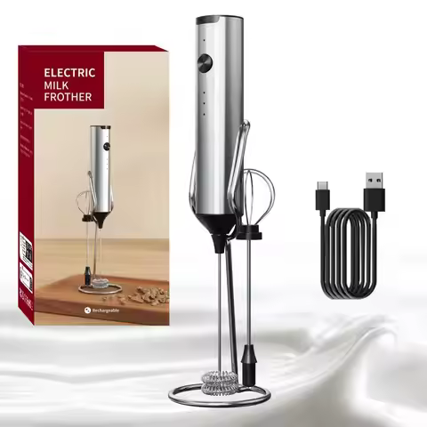 Mini milk frother, electric milk frother, coffee frother, household milk blender, handheld wireless