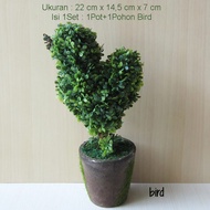 Bird Leaf Tree Pot + Display