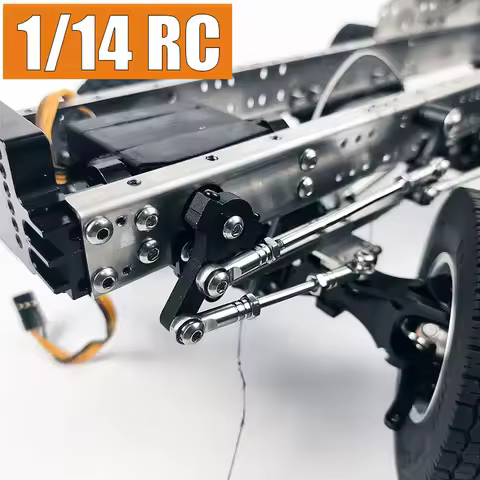 1:14th Scale RC Truck Metal Linkage Steering Rod 8X8 6X6 Servo Steering Arm for SCANIA Tamiya 770S R