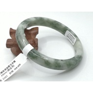 🍀 B2401 - Natural Serpentine Jade Bangle 65mm (with certificate) 天然岫岩透闪石老油翠玉手镯 65mm (附证书)