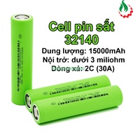 Cell pin sắt 32140 3.2V LiFePo4 15AH 2C - Xả 30A