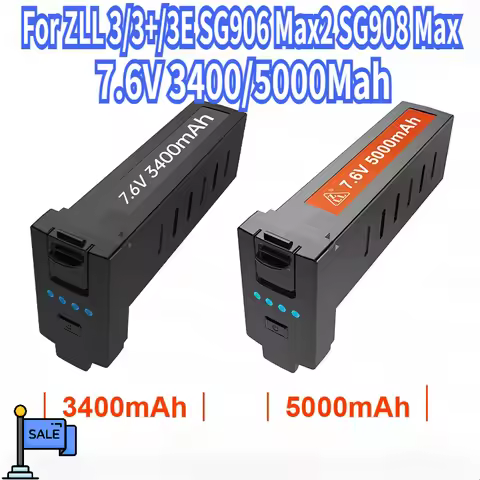 For ZLL 3/3+/3E SG906 Max2 Battery SG908 Max 7.6V 3400 / 5000 Mah Lipo Battery Max 26 30 Min Flight 
