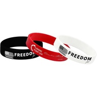 3 Pack Charlie Kirk Freedom Rubber Wristband Bracelet Band for Men Women, Charlie Kirk Merch Merchan