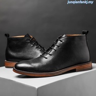 Genuine Leather Shoes - SAUQI Signore Brown - Men's Shoes - boots - free socks 