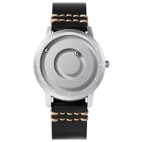 Eutour Magnetic Watch Men Watches Black Sliver Rose Gold Ball Metal Multinational Watches Leather Ba