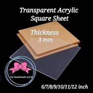 Acrylic Square Sheet 3mm thickness