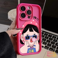 Phone Case Iphone 11 Iphone 7P Iphone 8P Iphone XR Cute Bubble Blowing Girl Shockproof TPU Phone Case