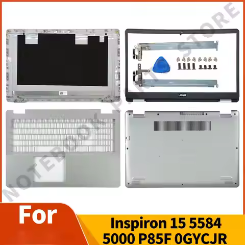 New LCD Back Cover 0GYCJR For Inspiron 15 5584 P85F Front Bezel 0J0MYJ Hinges Palmrest 0DFX5J Bottom