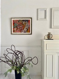 和服藝術復古日本現代藝術面板日和風室內梅禮品結婚慶典喬遷慶典長壽慶典好運 050 日本製造