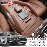 [Mr.Key]Silicone Center Console Cover Mat Fit Mercedes Benz GLE GLS Truffle Brown Interior Accessory