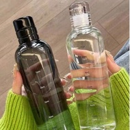 1pc Leak-Proof Glass Water Bottle With Time Marker, Round High Borosilicate, Suitable For Outdoor Ac