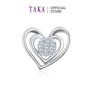 FC1 TAKA Jewellery Heart Diamond Pendant 9K