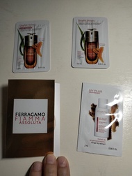 Clarins Double Serum & UV sunscreen 雙精華 防曬 ＋ FERRAGAMO Fiamma Assoluta（至焰之名)（濃香水 / Eau de Parfum）琥珀木