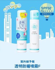 「正品現貨」☀️石澤研究所 紫外線予報 透明防曬噴霧F 150g