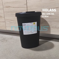 NOVO Dry and Wet Waste Rubbish Bin with Lid 8 l / Minimalist Dustbin with Removable Lid / Tong Sampa