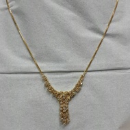 24k gold plated flower necklace