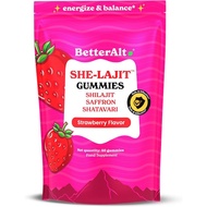 Better Alt SHE-Lajit Gummies for Women |Himalayan Shilajit, Shatavari, Saffron |OBGYN Recommended |S