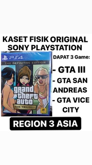 GTA Trilogy Ps4 Free Upgrade Ps5 Kaset GTA San Andreas GTA Vice city Stories GTA III Original Sony P