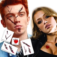 FashionTats Chucky Doll & Bride of Chucky Temporary Tattoos | Couples Pack | Halloween Costume Tatto