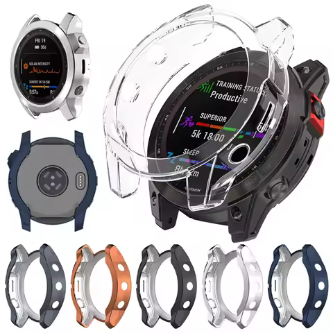 Case for Garmin Fenix 7X Cover Anti-Scratch Screen Protector Cases Protective Shell for Garmin Fenix